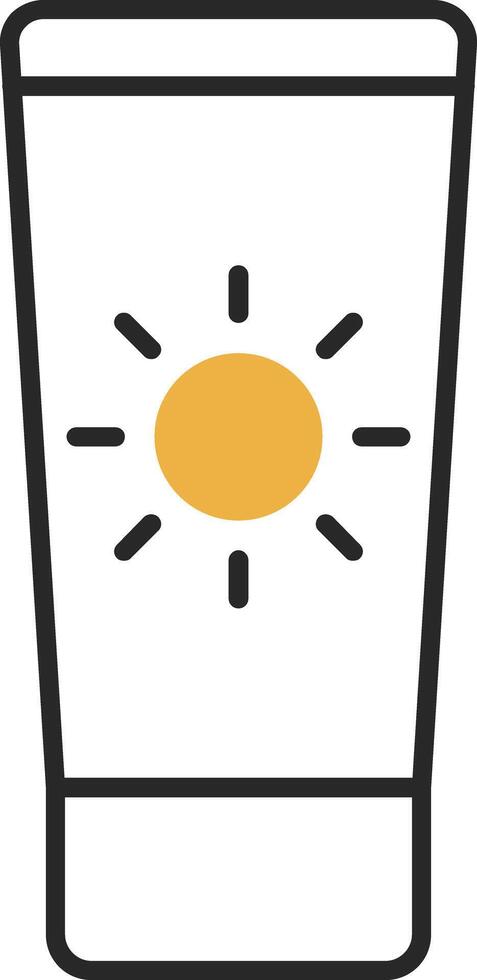 Sun Cream Skined Filled Icon vector