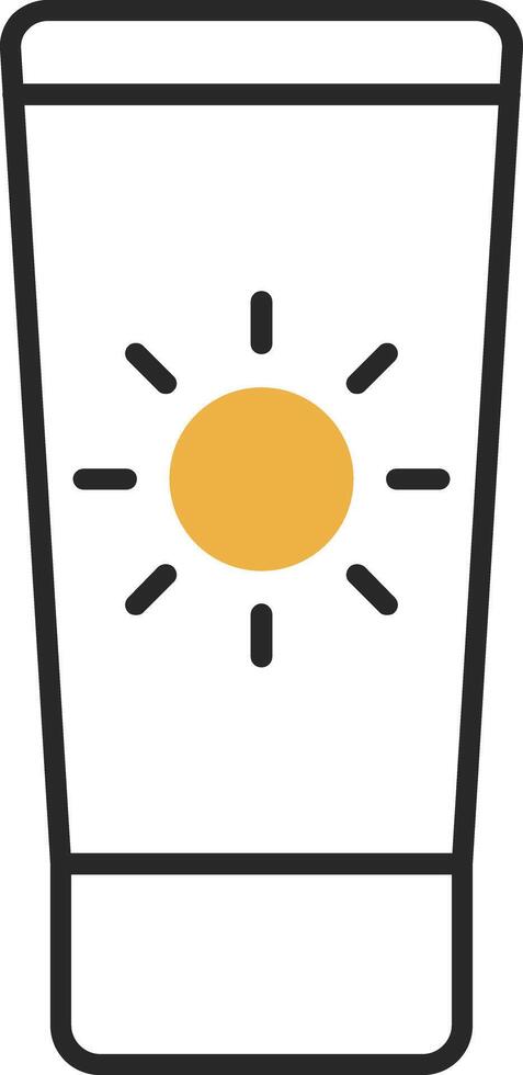 Sun Cream Skined Filled Icon vector