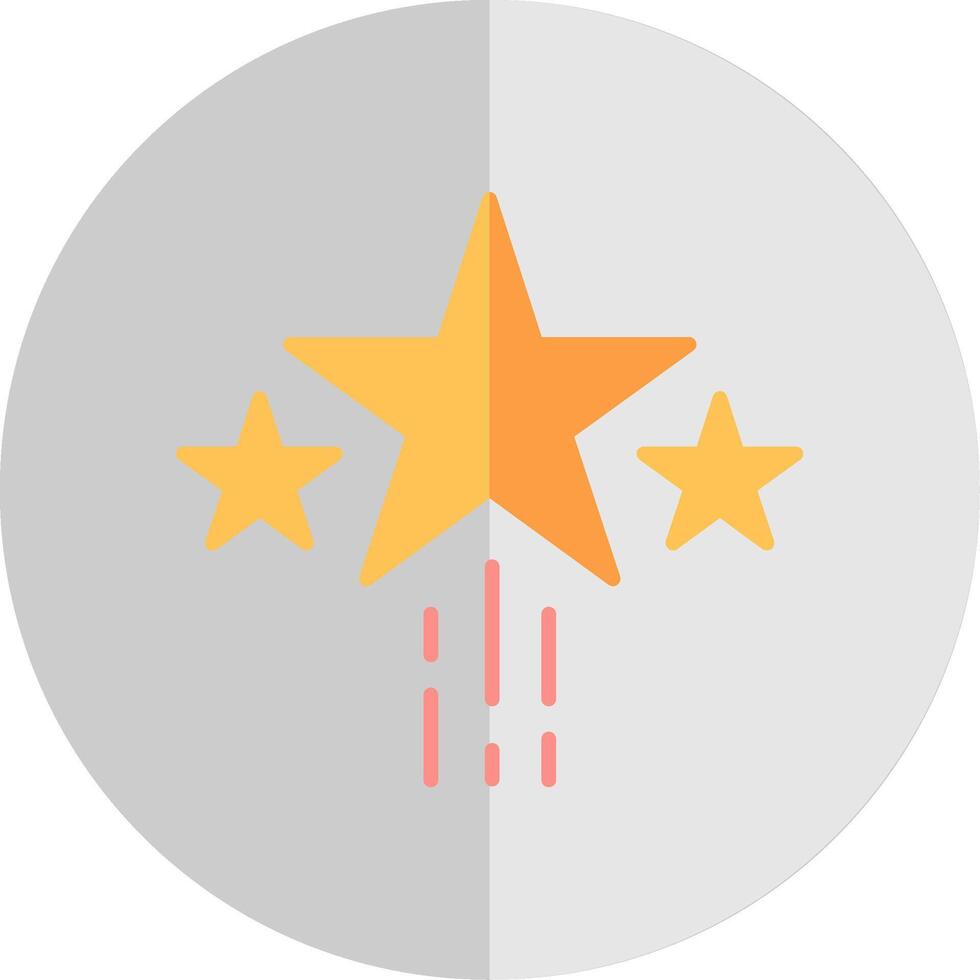 estrella plano escala icono vector