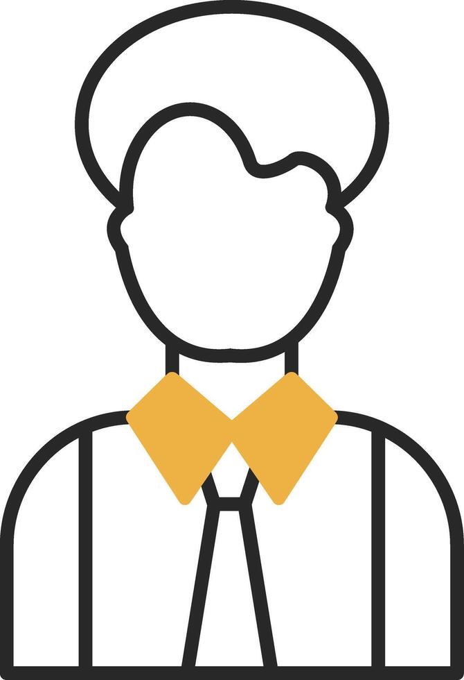 Person Skined Filled Icon vector