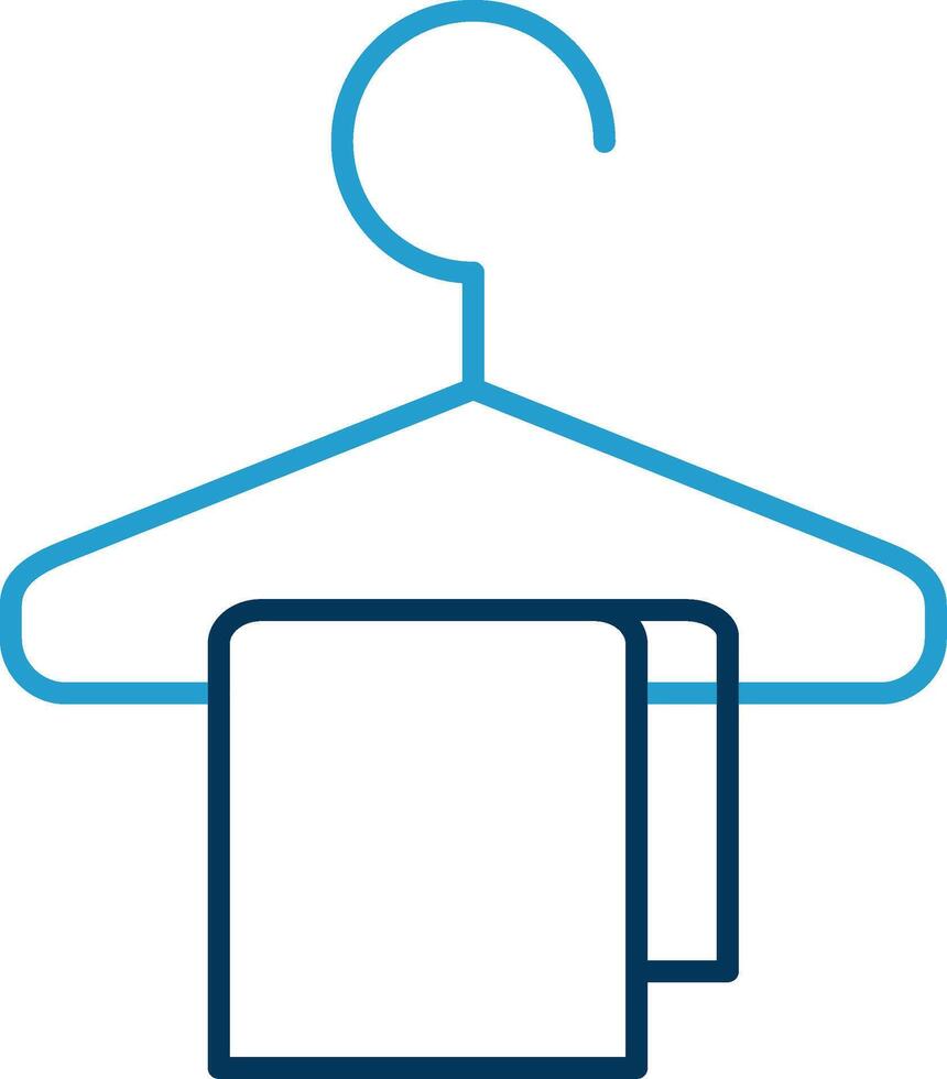 Changing Room Line Blue Two Color Icon vector