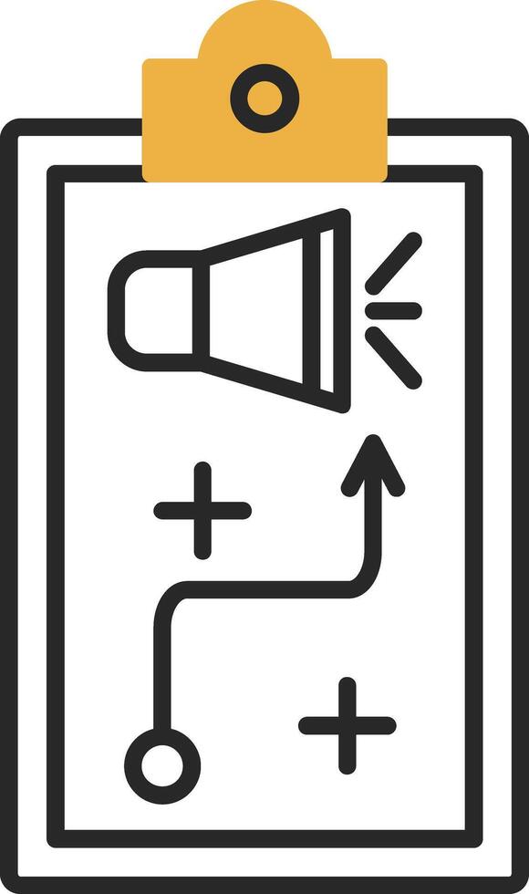 Strategy Skined Filled Icon vector