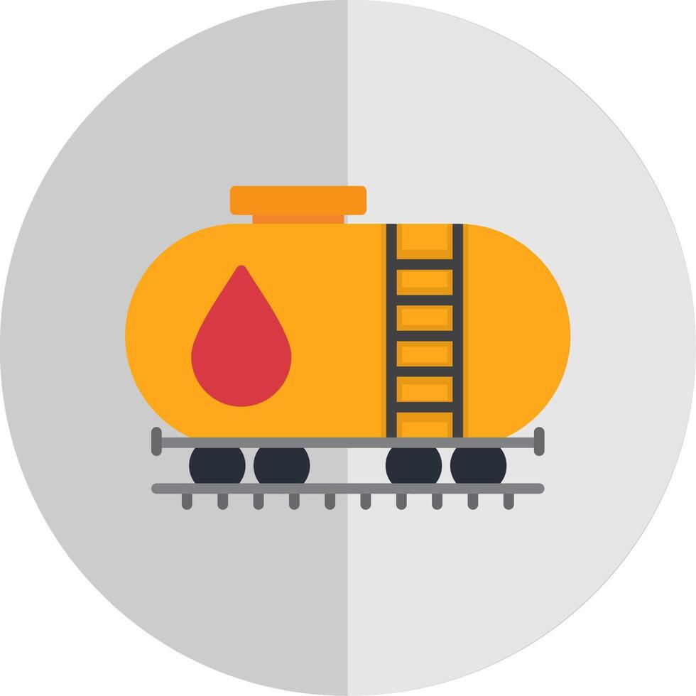 Oil Tank Flat Scale Icon vector