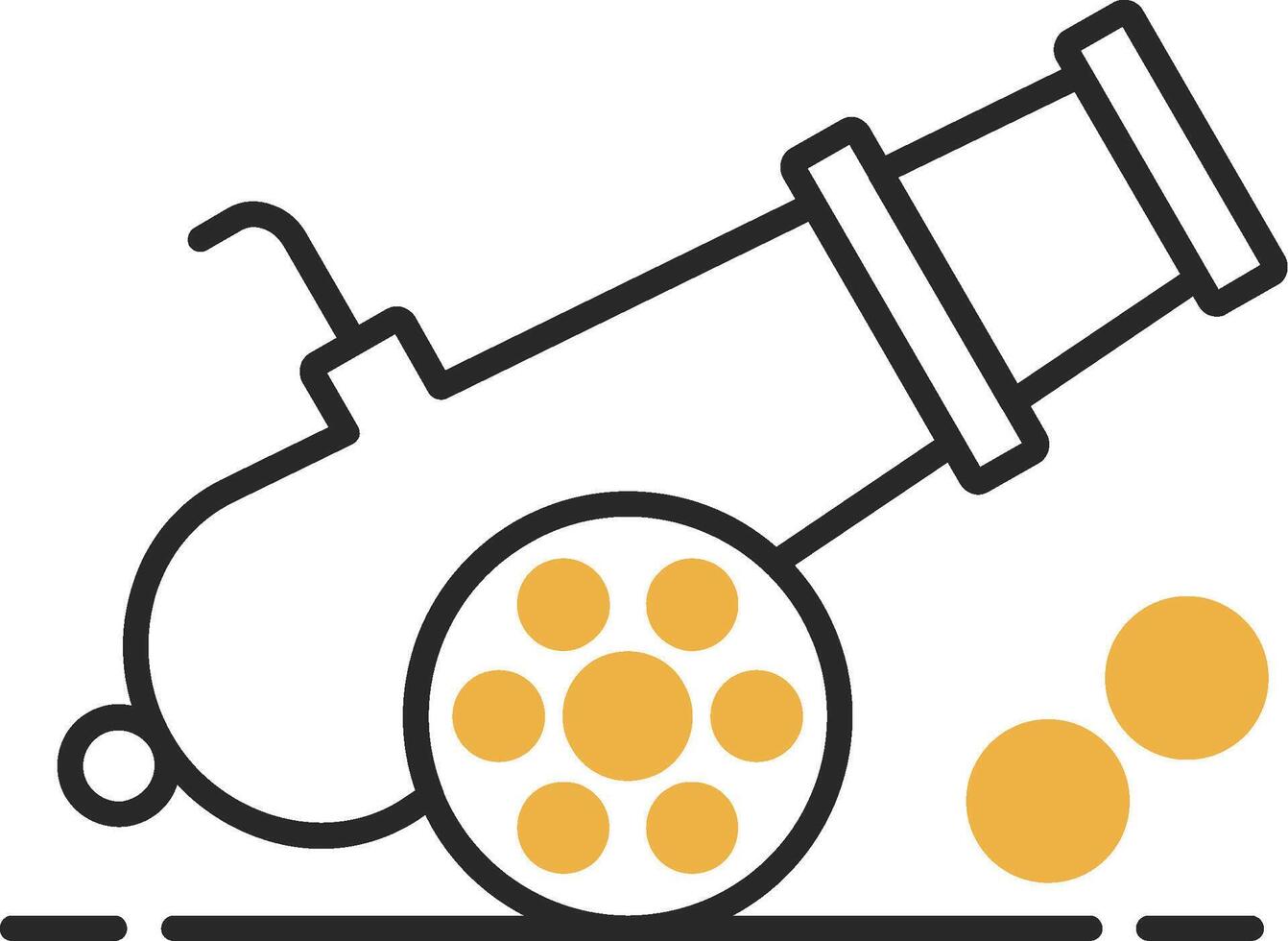 Cannon Skined Filled Icon vector