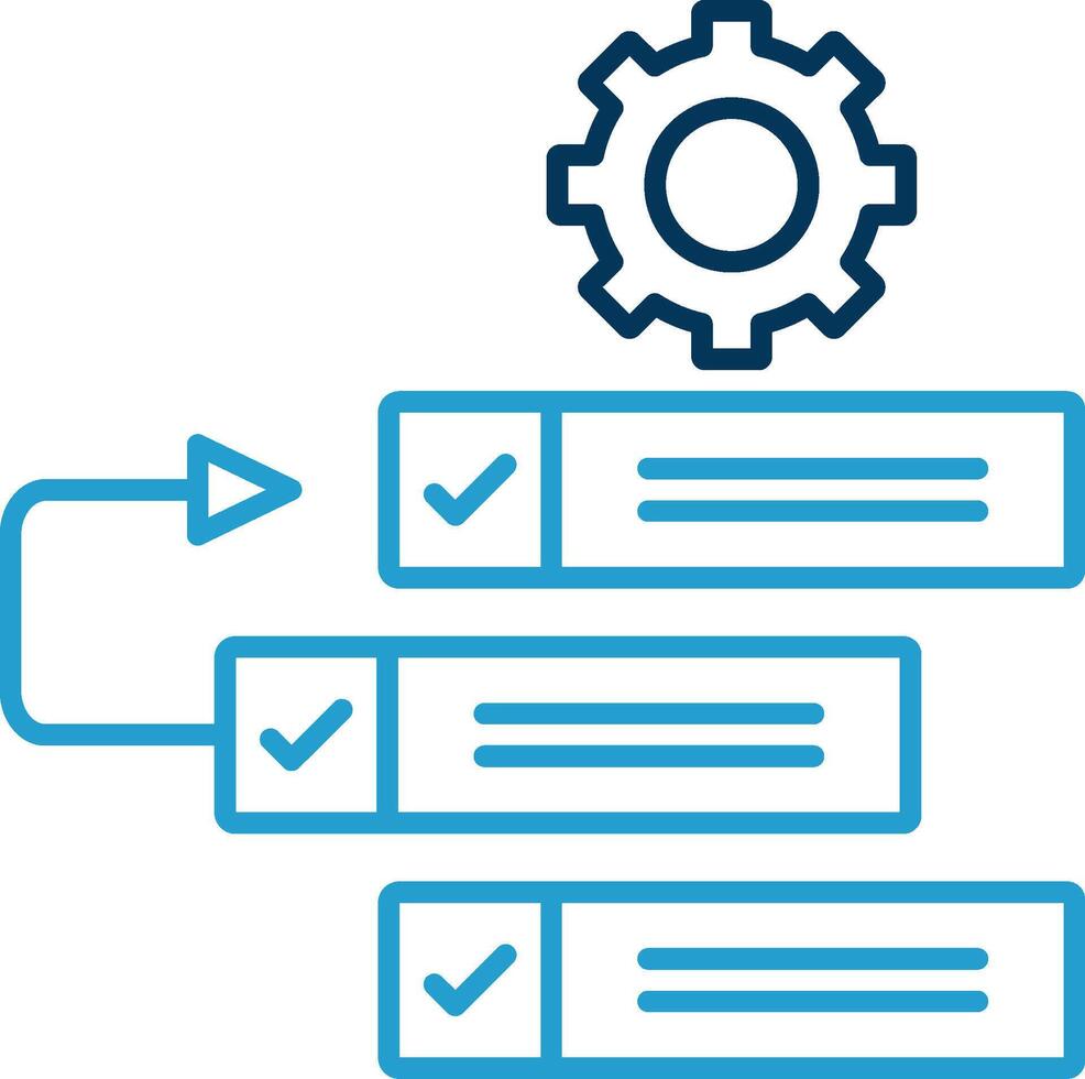 Backlog Line Blue Two Color Icon vector