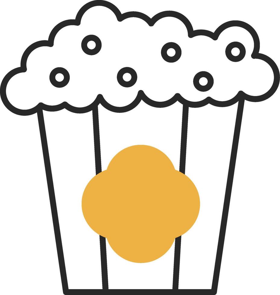 Popcorn Skined Filled Icon vector