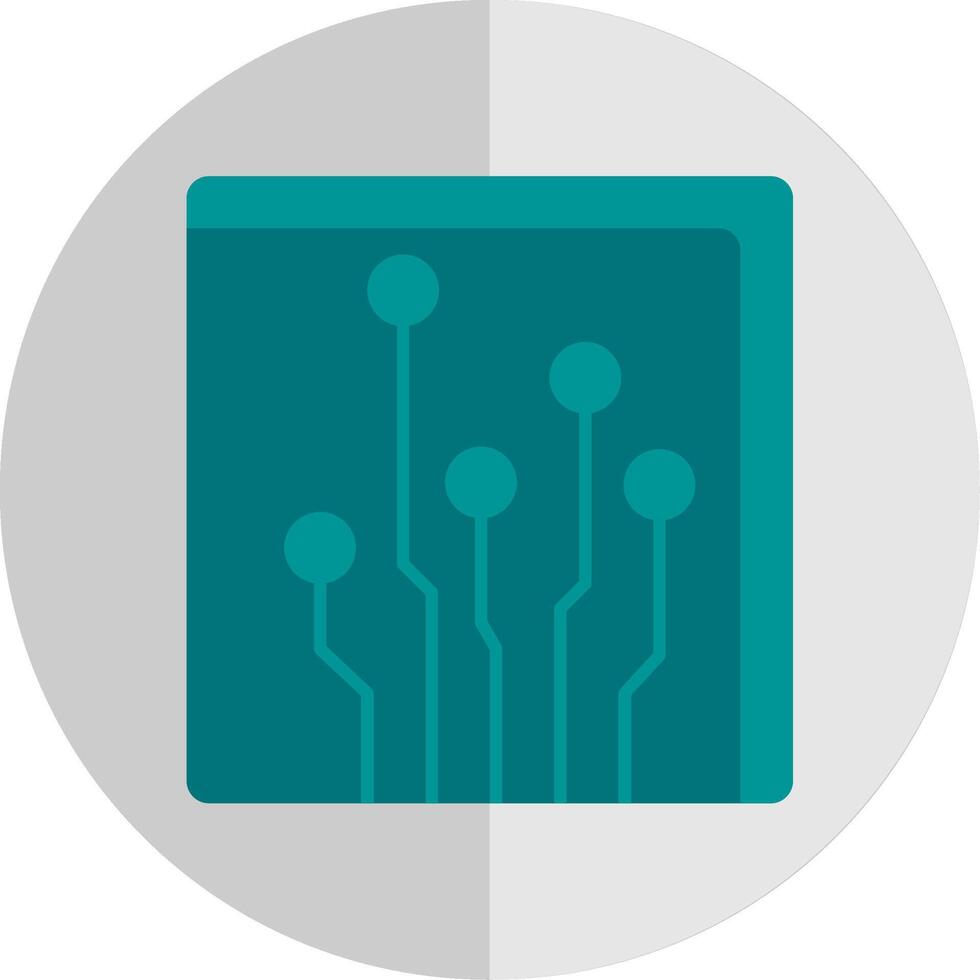 Circuit Flat Scale Icon vector