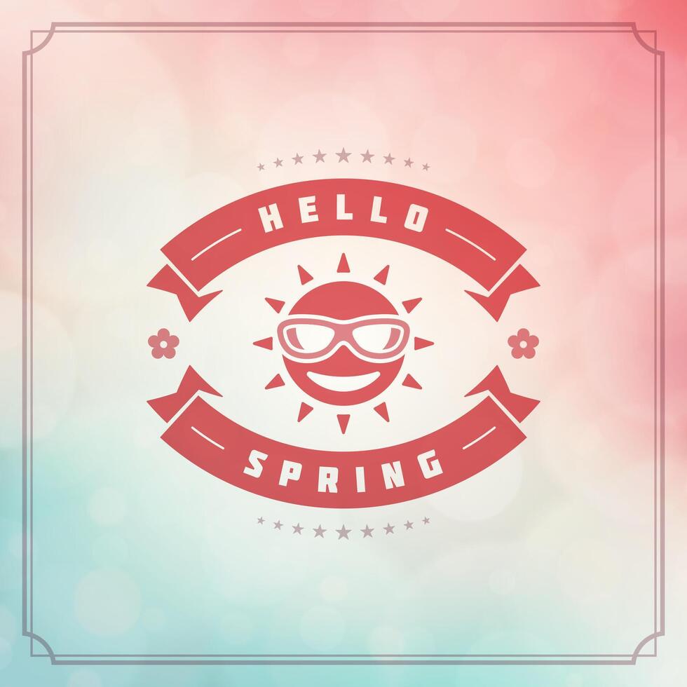 Spring Typographic Poster or Greeting Card Design. vector