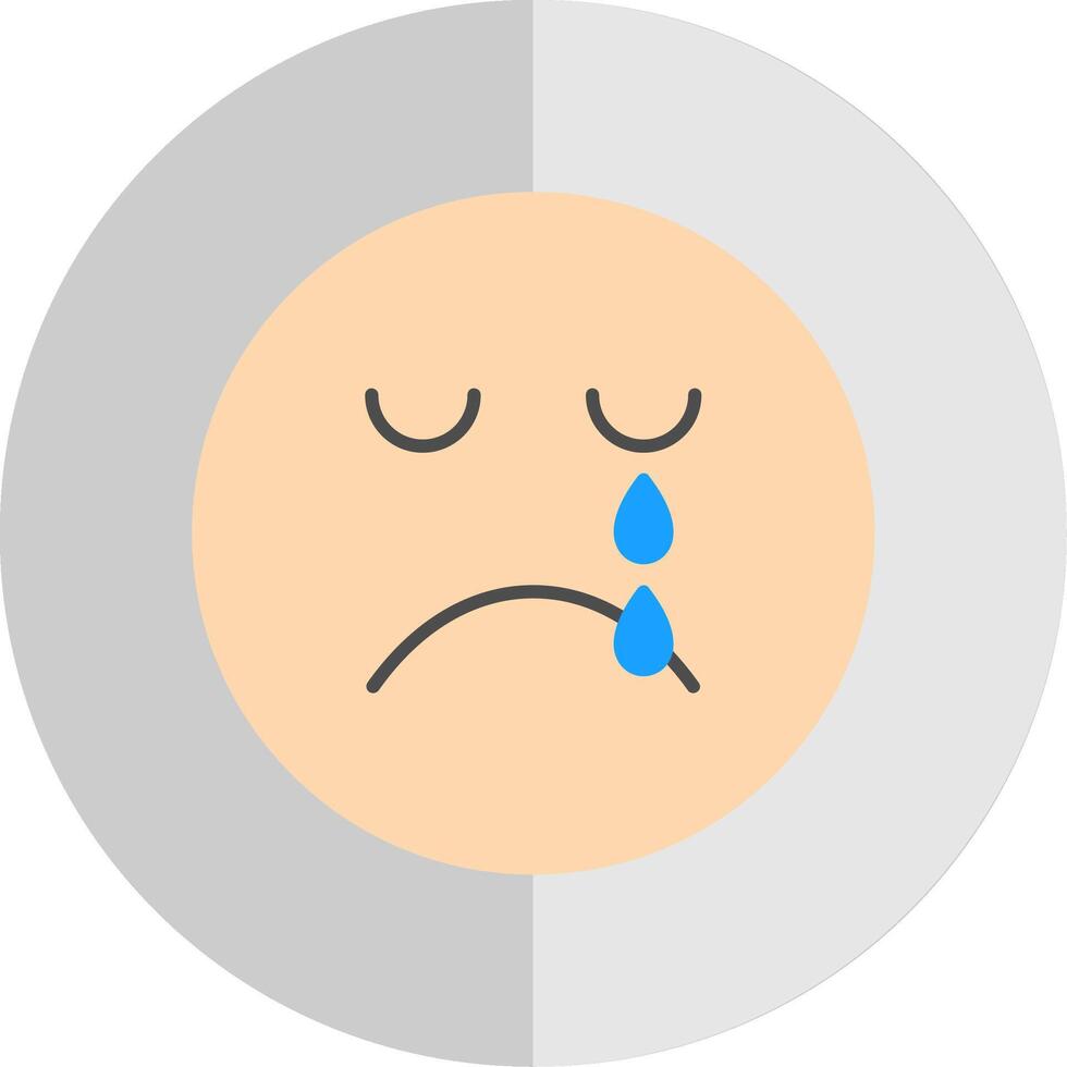 llorando plano escala icono vector