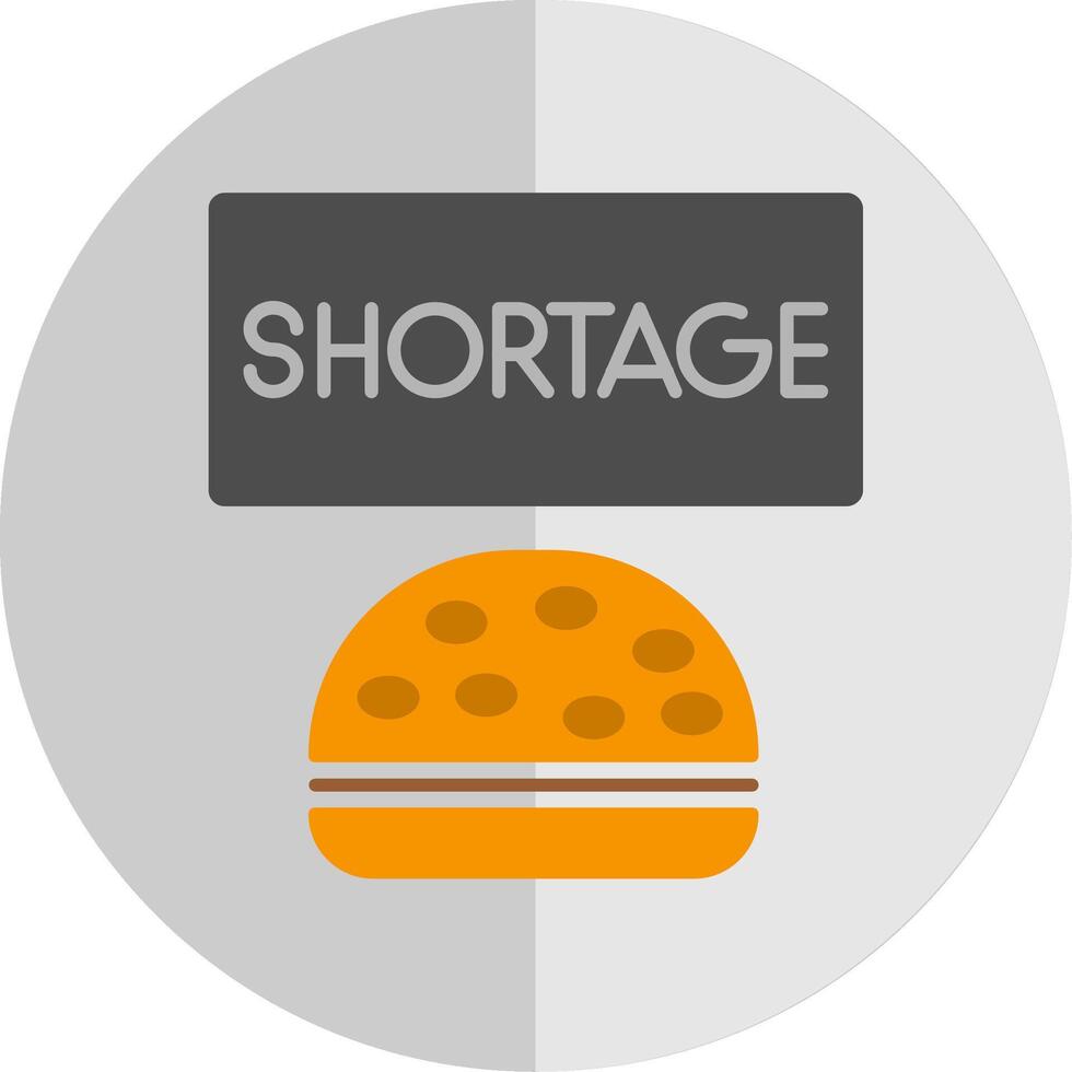 Shortage Flat Scale Icon vector