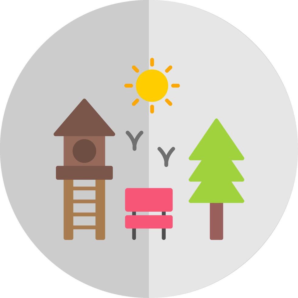 Playground Flat Scale Icon vector