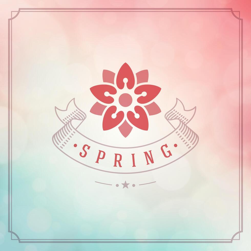 Spring Typographic Poster or Greeting Card Design. vector