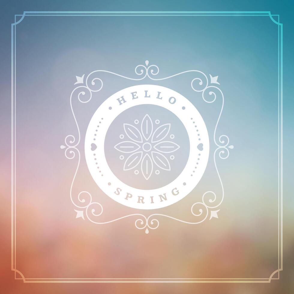 Spring Typographic Greeting Card or Poster Design vector