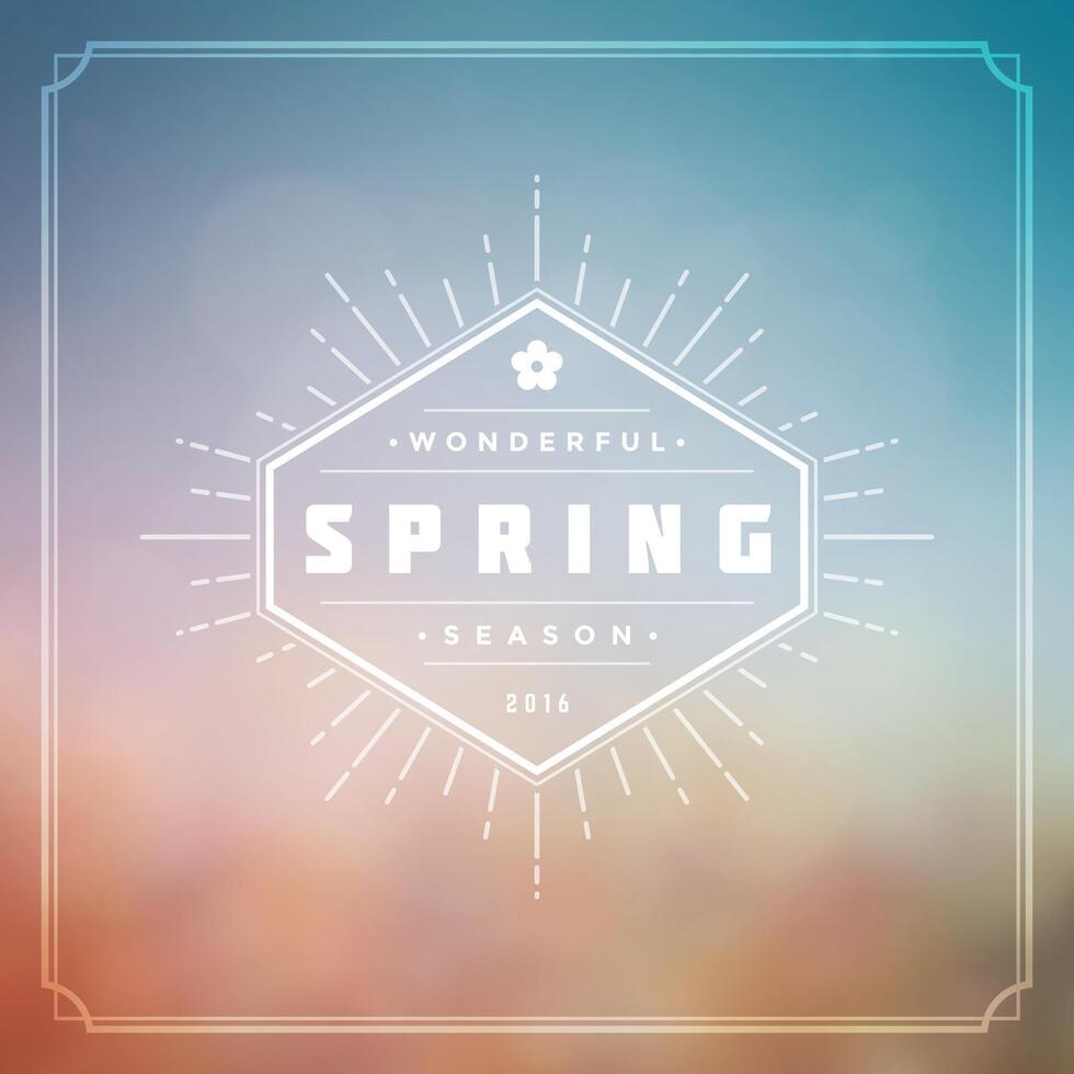 Spring Typographic Greeting Card or Poster Design vector