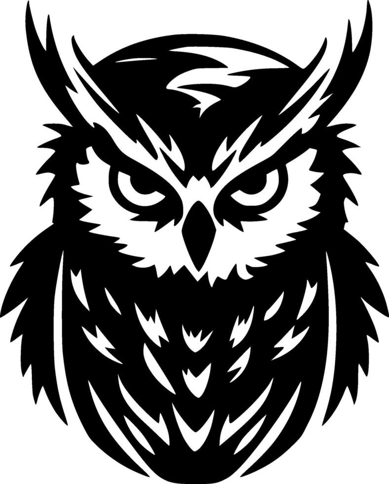 Owl Baby, Minimalist and Simple Silhouette - illustration vector