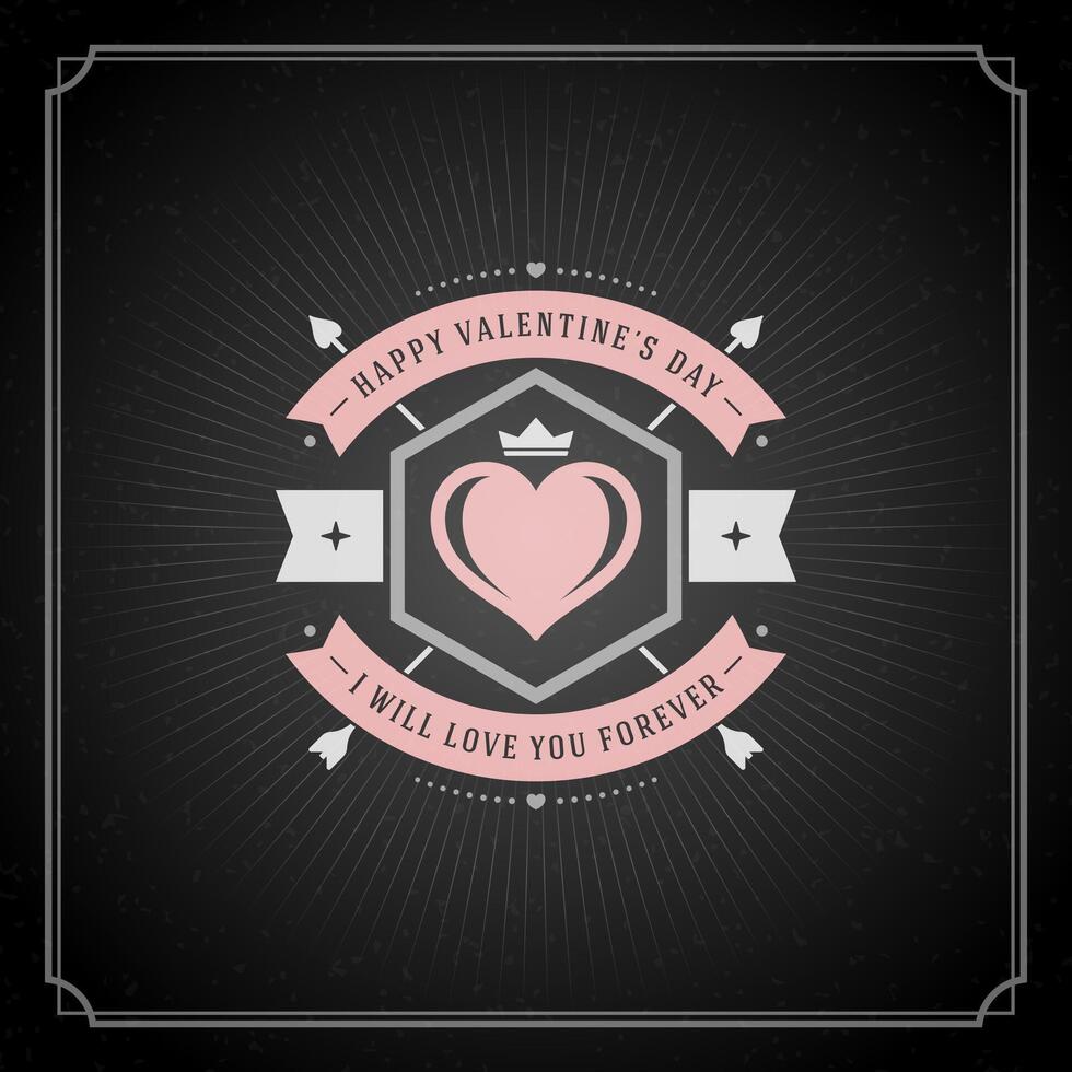 Valentines Day Card With Heart vector