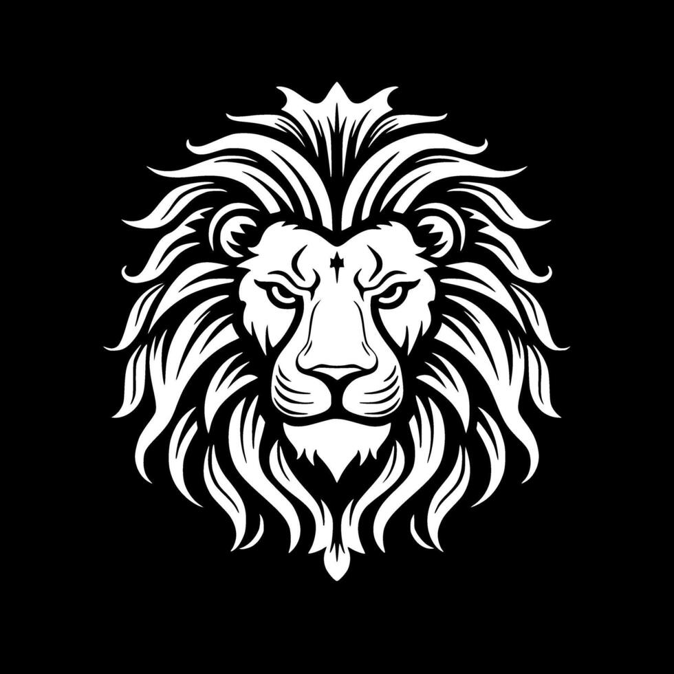 Lion, Minimalist and Simple Silhouette - illustration vector