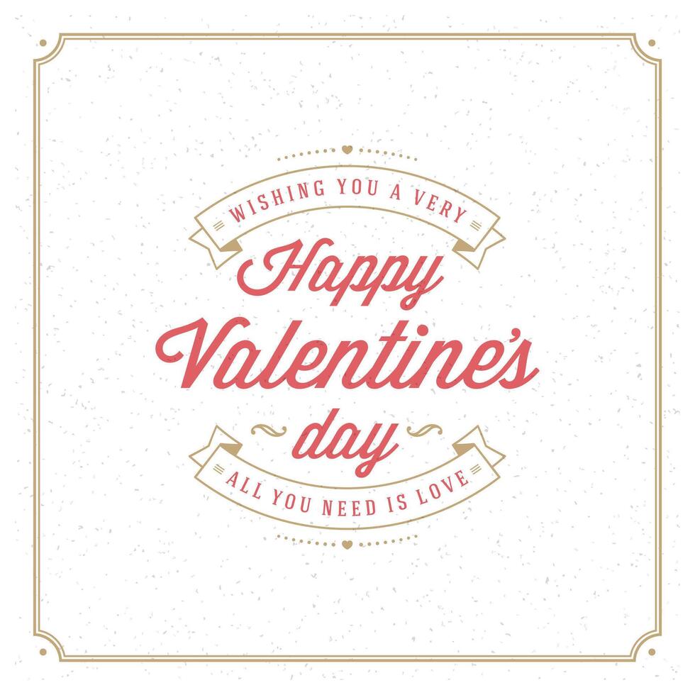 Valentines Day Card With Heart vector