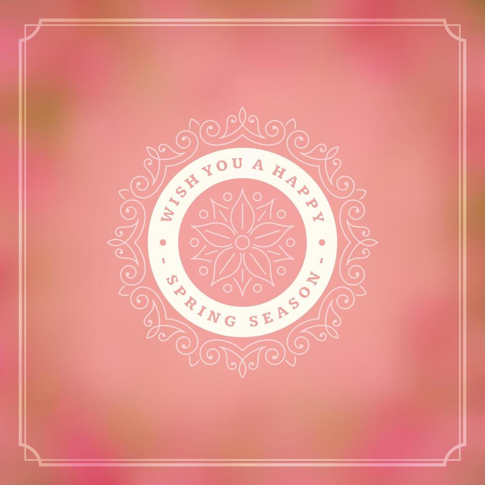 Spring Typographic Greeting Card or Poster Design. vector