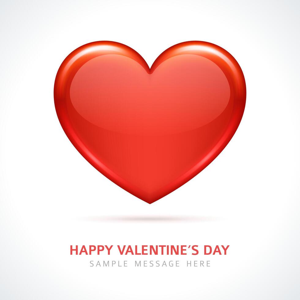 Elegant Valentines Day Card Design With Heart Motif vector