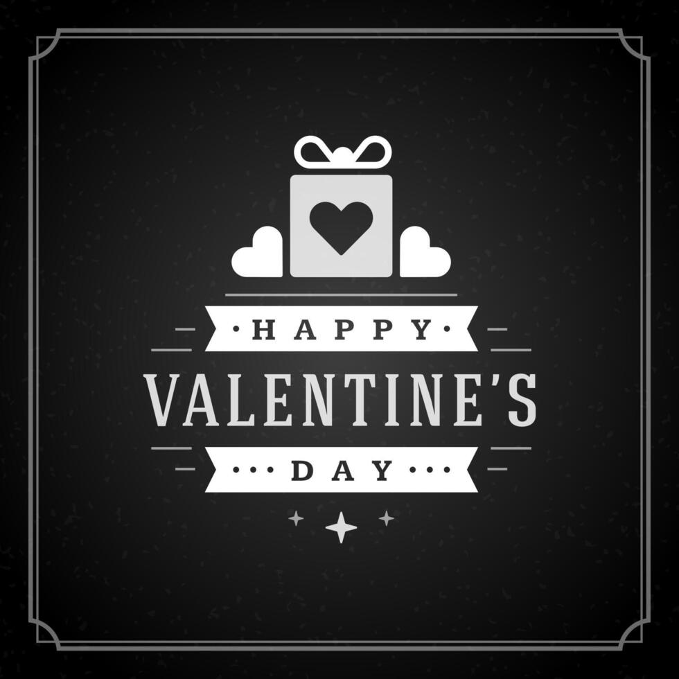 Valentines Day greeting card or poster illustration vector