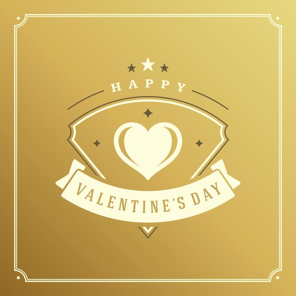 Valentines Day greeting card or poster illustration vector