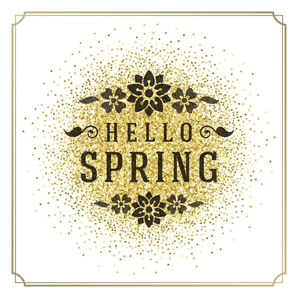 Spring Typographic Poster or Greeting Card Design. vector