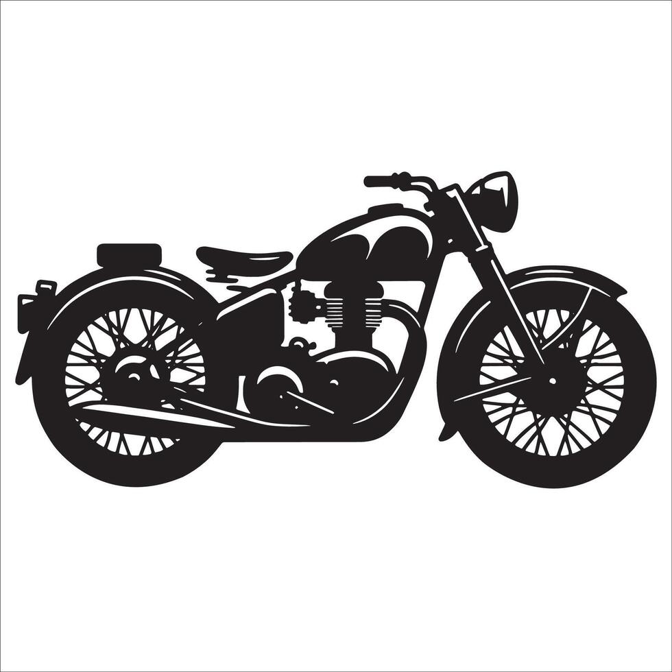 Chopper bike silhouette on a white background vector