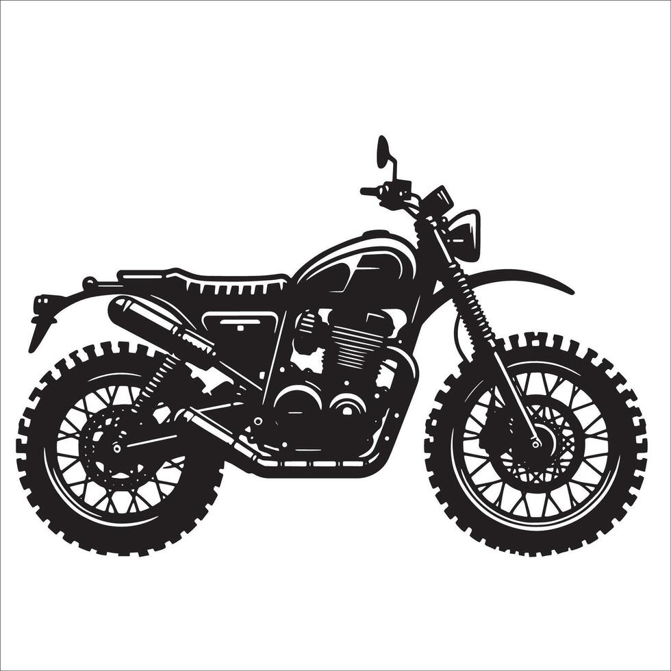 Motocross silhouette on a white background vector