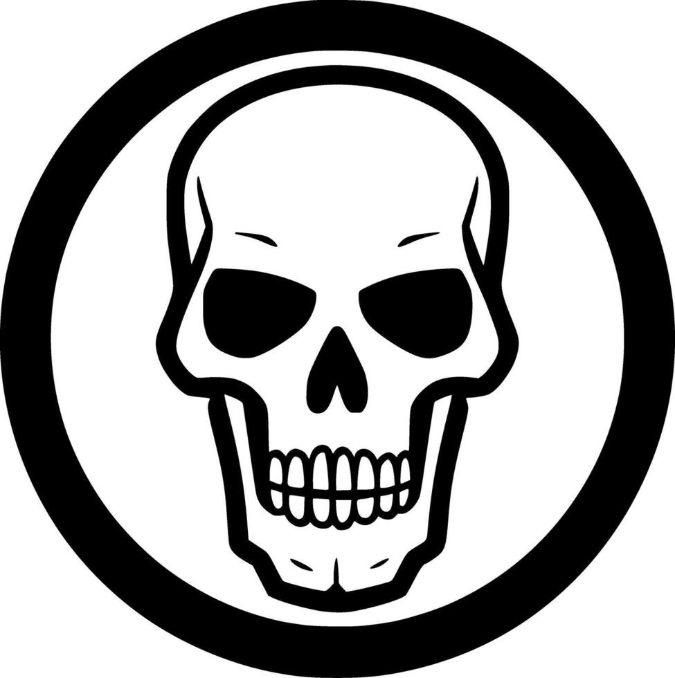 Skull, Minimalist and Simple Silhouette - illustration vector
