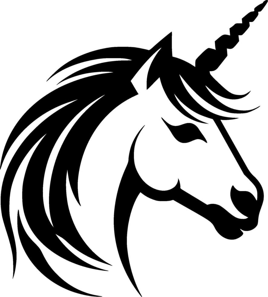 Unicorn - Minimalist and Flat Logo - illustration vector