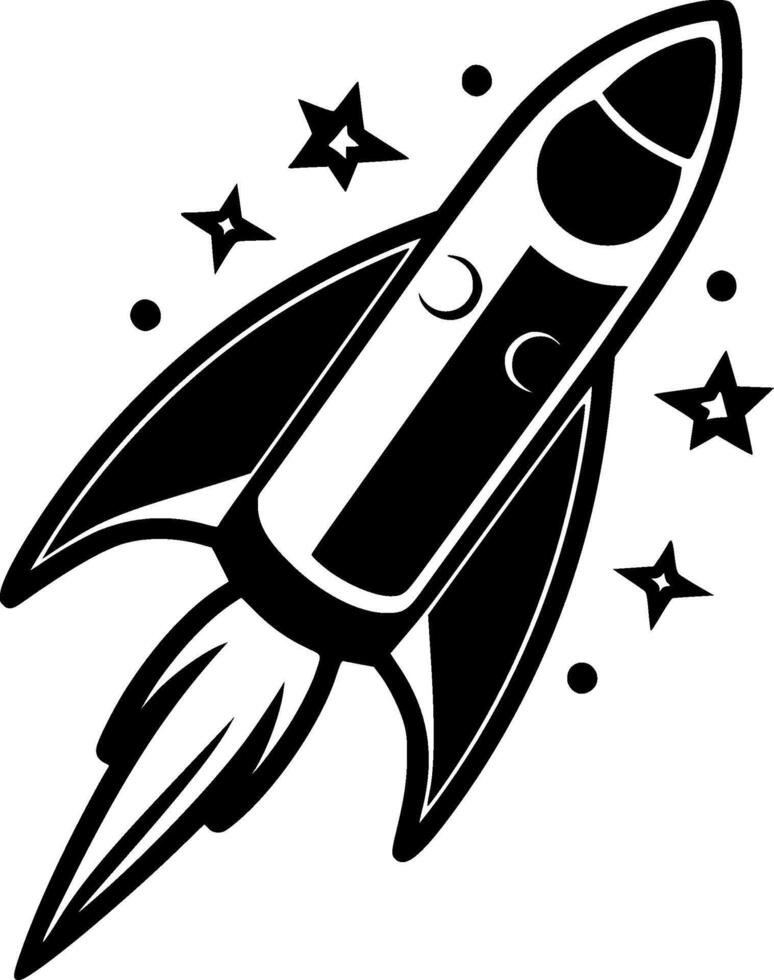 Rocket - Minimalist and Flat Logo - illustration vector