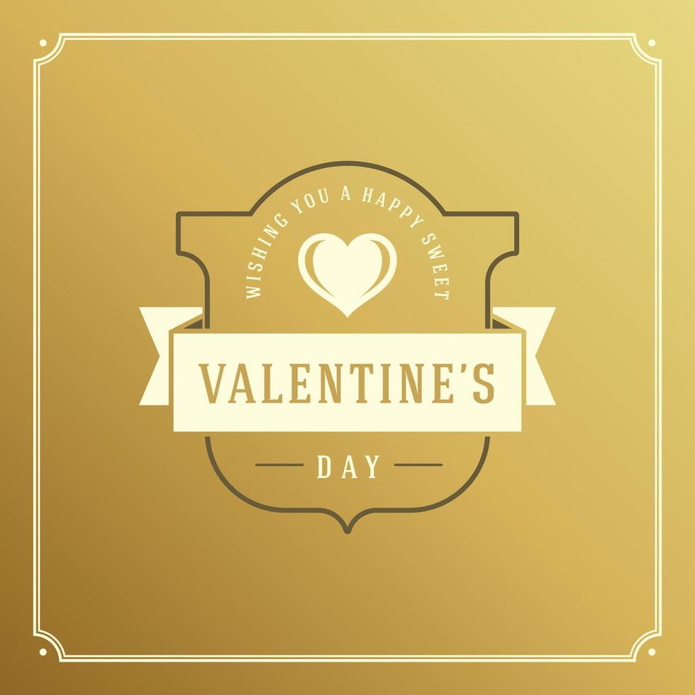 Valentines Day greeting card or poster illustration vector