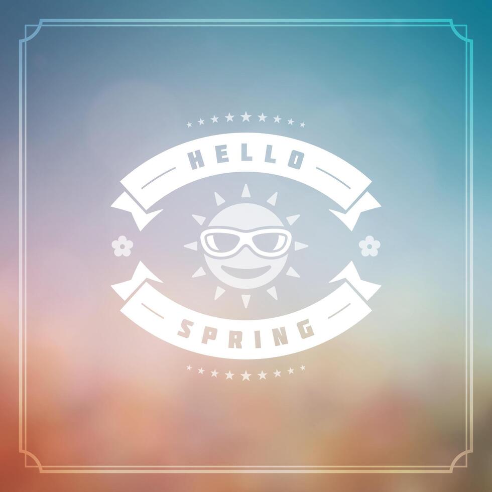 Spring Typographic Greeting Card or Poster Design. vector