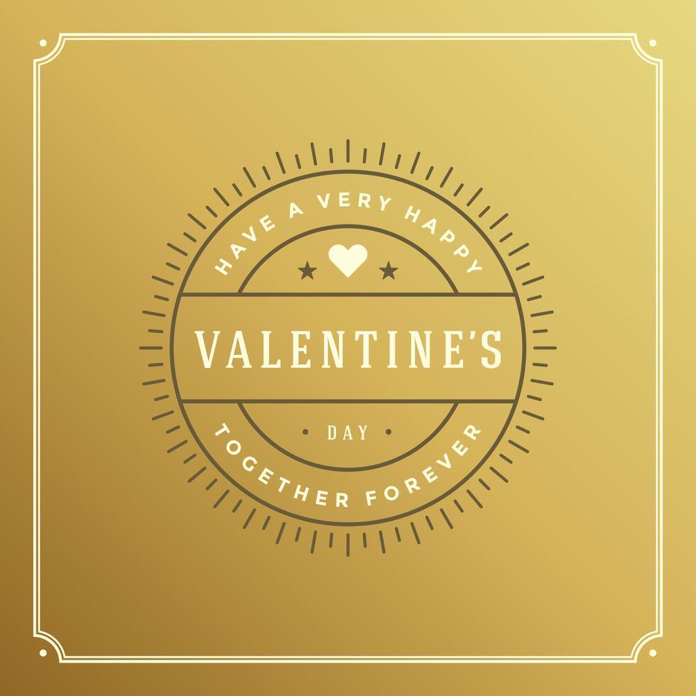 Valentines Day greeting card or poster illustration vector