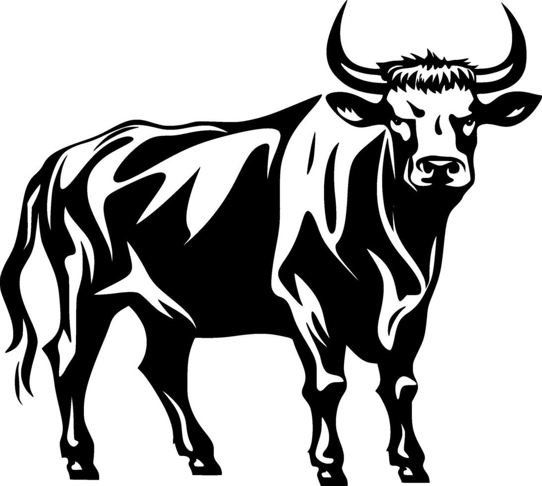 Bull - Minimalist and Flat Logo - illustration vector