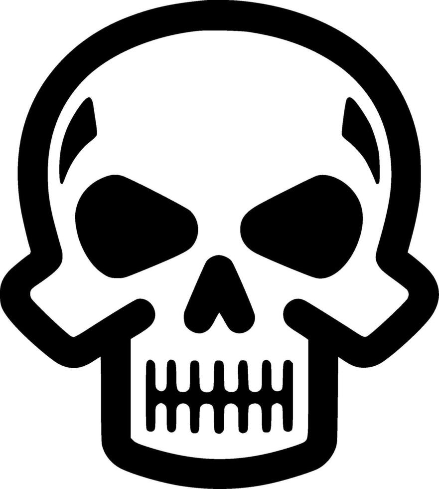 Skull, Minimalist and Simple Silhouette - illustration vector