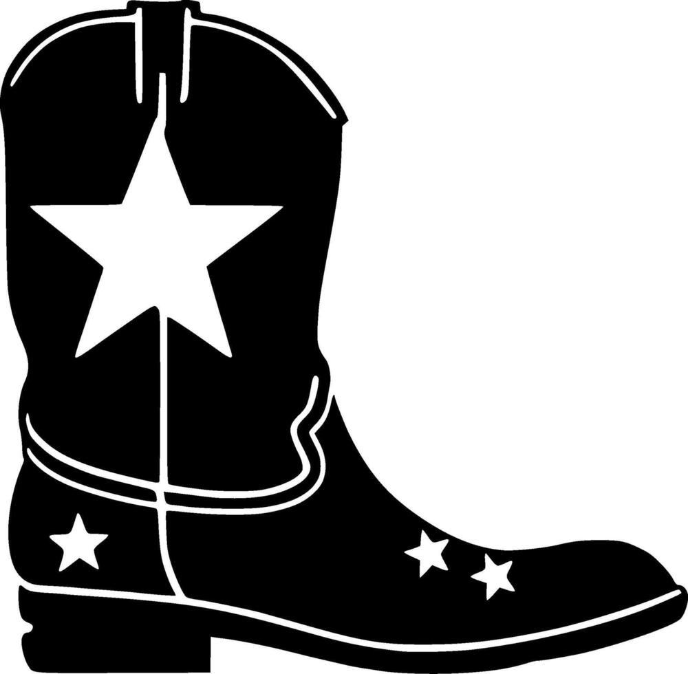 vaquero bota - minimalista y plano logo - ilustración vector