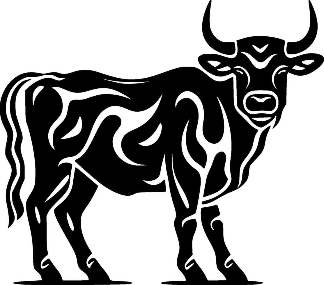 toro - minimalista y plano logo - ilustración vector