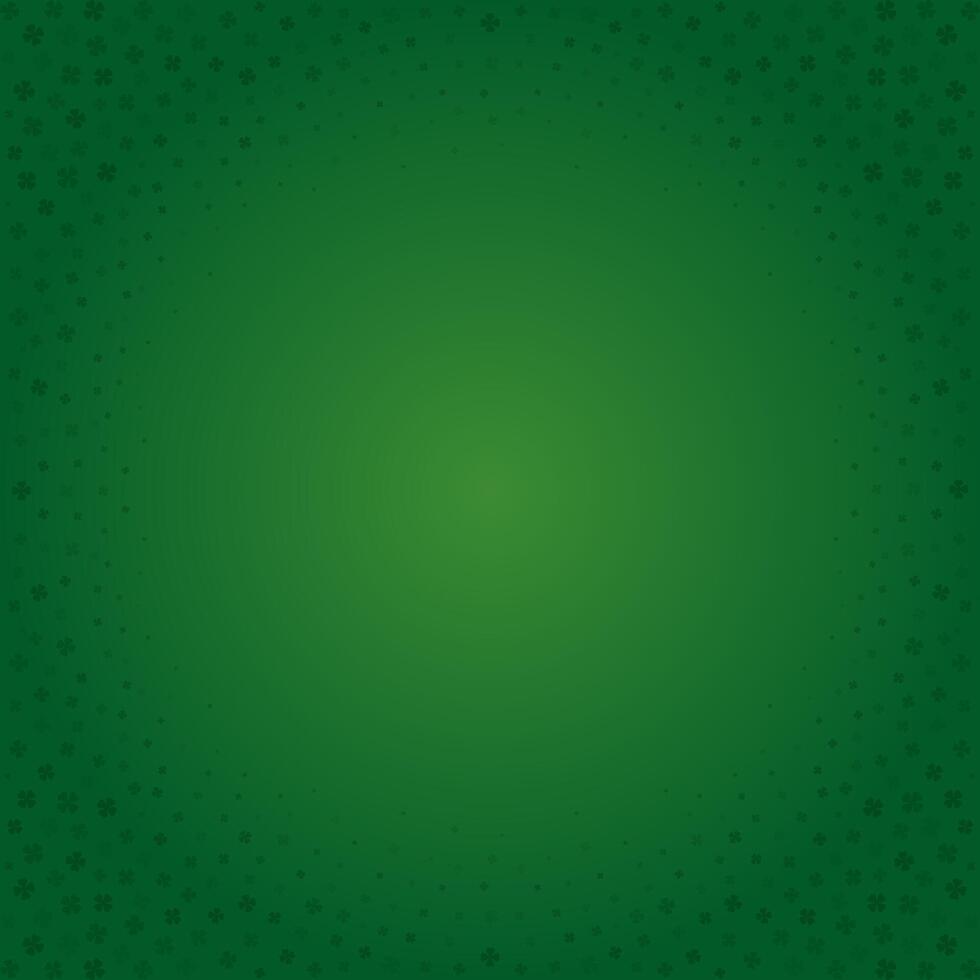 Saint Patrick's Day green clover Irish lucky floral background circle frame design template vector