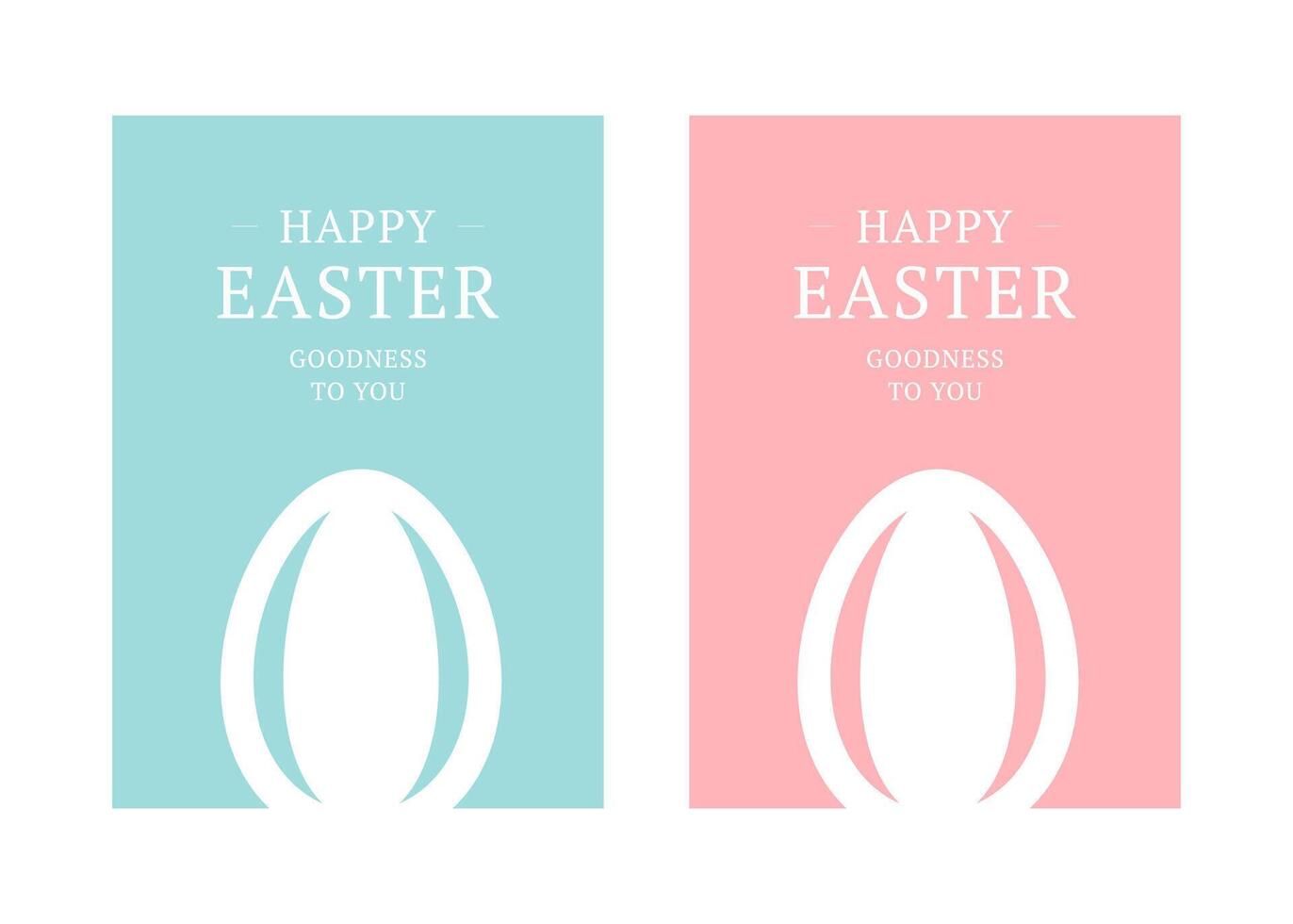 Happy Easter chicken egg holiday celebration design greeting card set design template flat vector