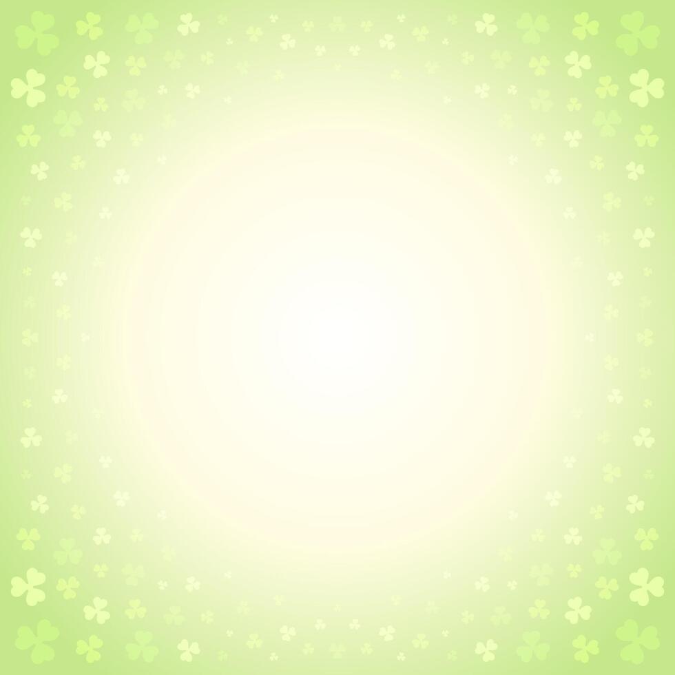 St Patrick's Day light green shamrock clover background template design illustration vector