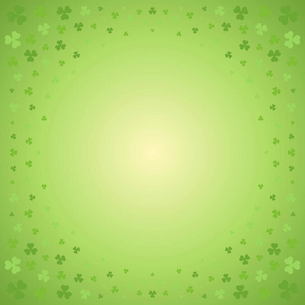 St Patrick's Day Irish lucky shamrock green background template design illustration vector