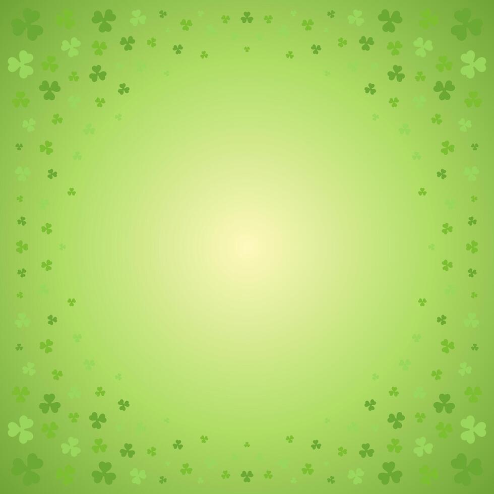 S t patrick's día irlandesa suerte trébol verde antecedentes modelo diseño ilustración vector