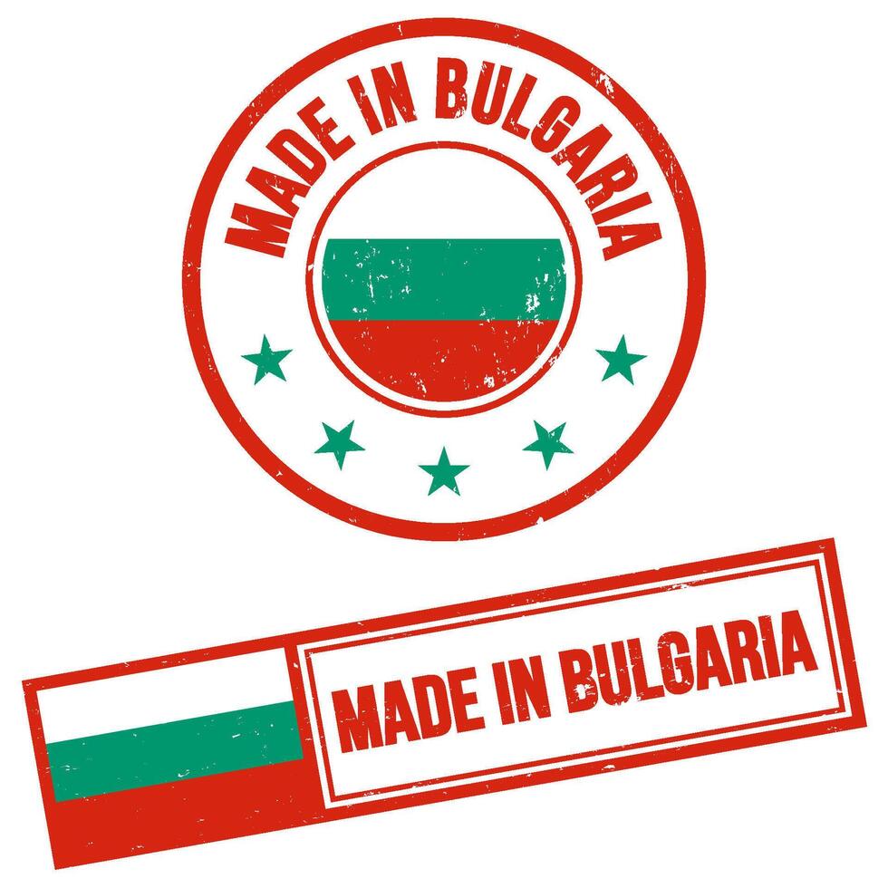 hecho en Bulgaria sello firmar grunge estilo vector