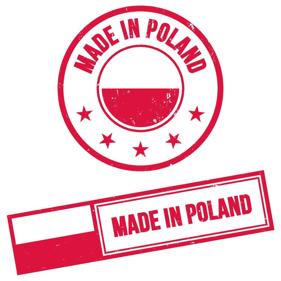 Made in Poland Stamp Sign Grunge Style vector