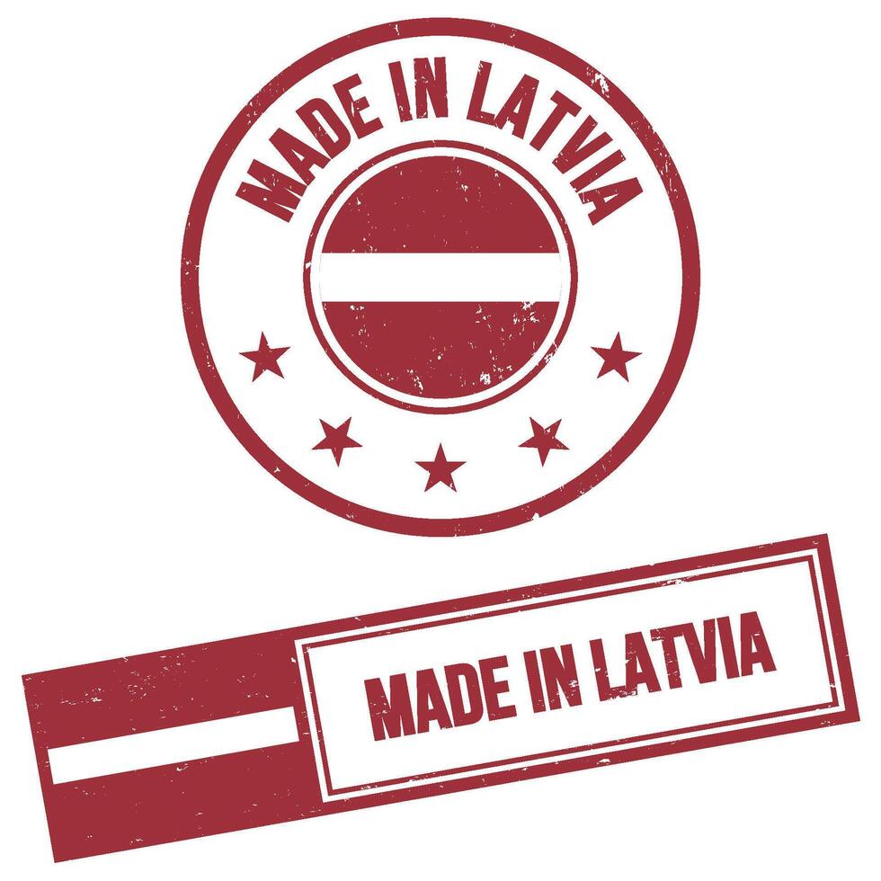 Made in Latvia Stamp Sign Grunge Style vector