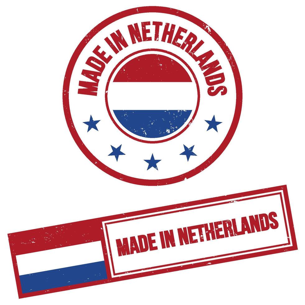 Made in Netherlands Stamp Sign Grunge Style vector