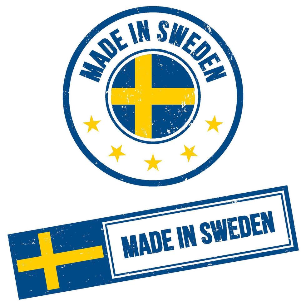 Made in Sweden Stamp Sign Grunge Style vector