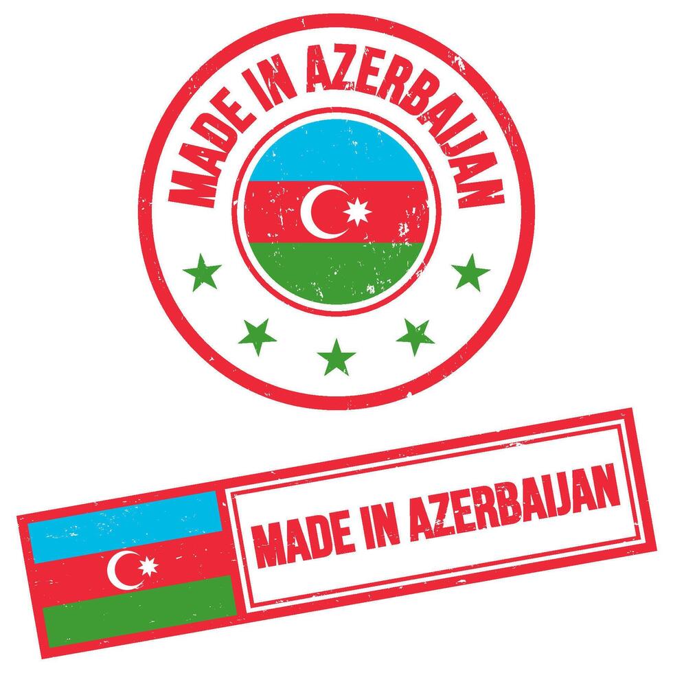 hecho en azerbaiyán sello firmar grunge estilo vector